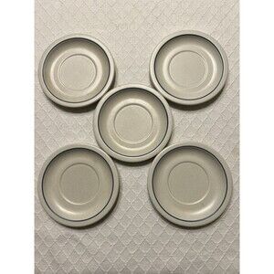 Set Of Five (5) Pfaltzgraff Yorktowne Stoneware Saucers